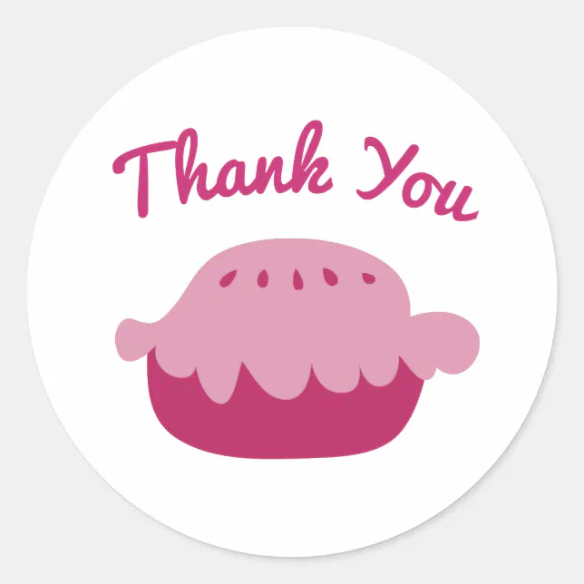 Custom thank you stickers with apple pie design Zazzle