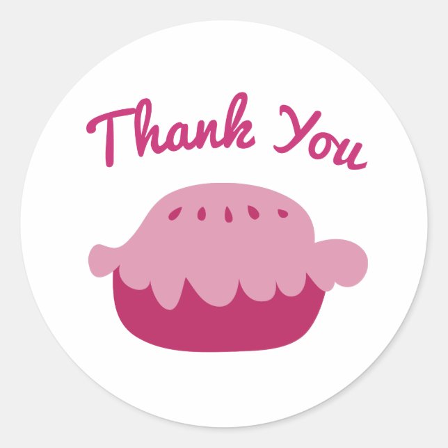 Custom thank you stickers with apple pie design (Front)