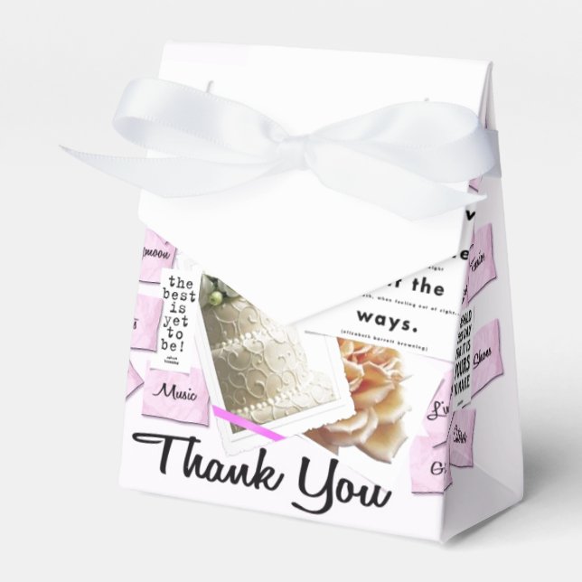 Custom Thank You Wedding & Anniversary Favor Boxes (Front Side)