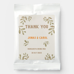 Custom Thank you wedding botanical bridal shower Margarita Drink Mix