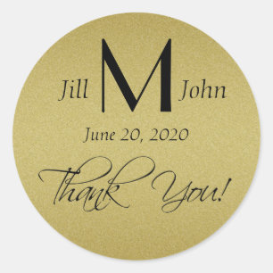 Custom Thank You Wedding Favor Stickers