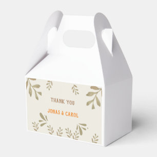 Custom Thank you Wedding modern greenery elegant Favor Boxes