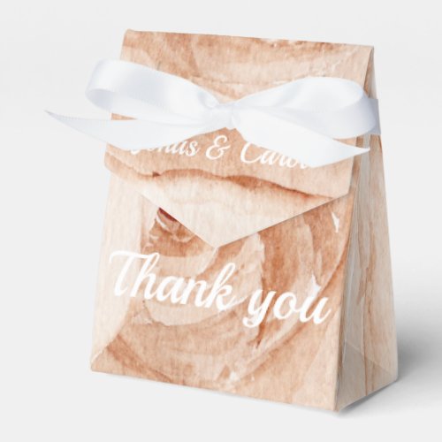 Custom Thank you wedding watercolor roses gift Favor Boxes