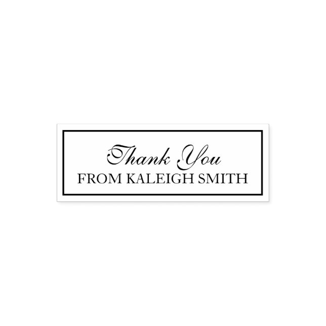 Custom Thank You with Your Name Self-inking Stamp (Design)