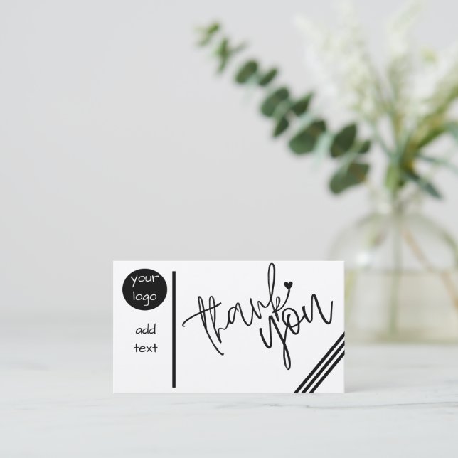 Custom Thanks You Card  (Standing Front)