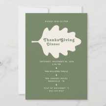 Custom Thanksgiving Dinner Invitation Card