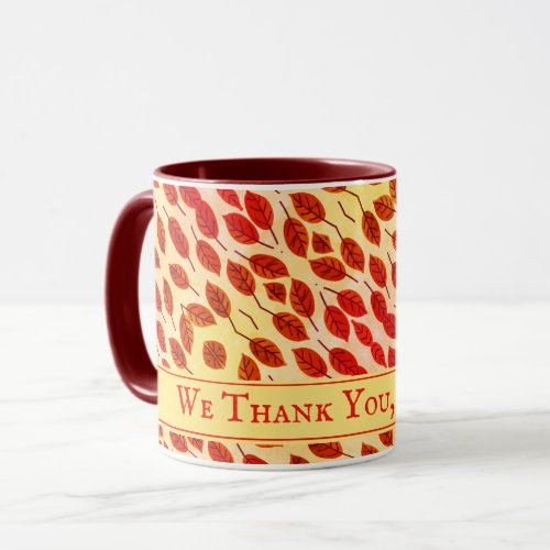 Custom THANKSGIVING Fall Autumn Leaves Mug