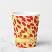 Custom THANKSGIVING Fall Autumn Leaves Paper Cups | Zazzle