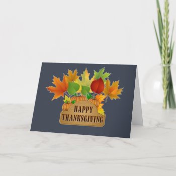 Custom Thanksgiving Folded Greeting Card by CREATIVEHOLIDAY at Zazzle