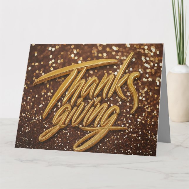 Custom Thanksgiving Folded Greeting Card (Front)