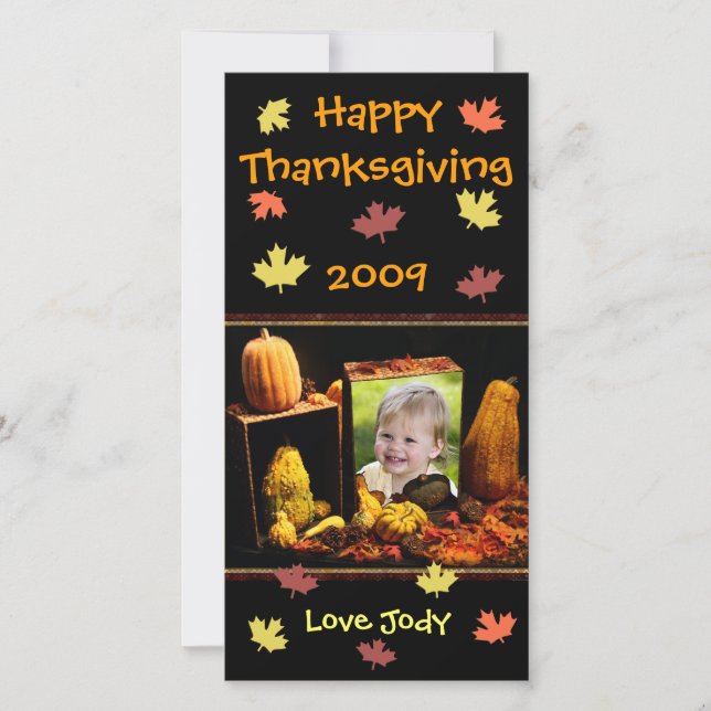 Custom Thanksgiving / Holiday Photo Card (Front)