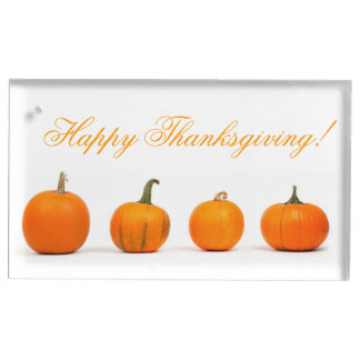 Custom Thanksgiving Place Card Holders Pumpkins
