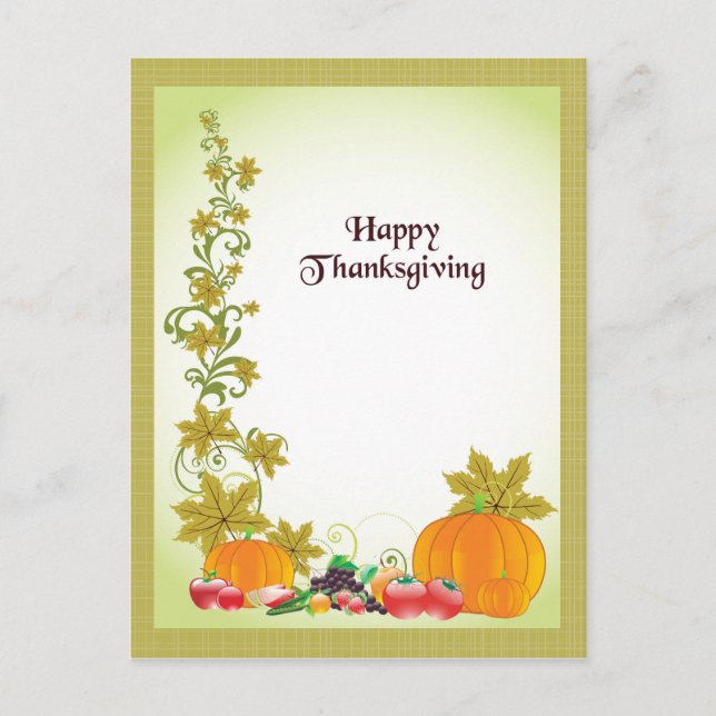 Custom Thanksgiving Postcard (Front)
