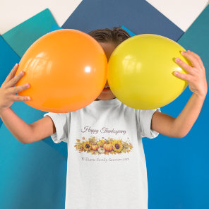 Custom Thanksgiving Pumpkin Fall Party Kids T-Shirt