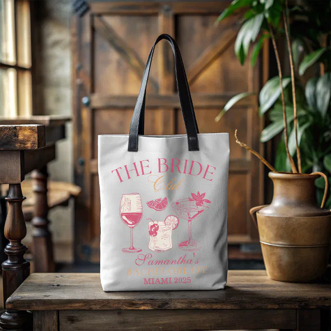Custom The Bride Club Bachelorette Tote Bag | Zazzle