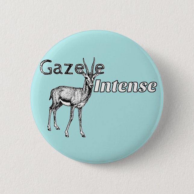 Custom the Color! Gazelle Intense Motivational Pinback Button (Front)