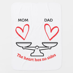 Custom "The Heart Has No Sides" Baby Blanket - Nur