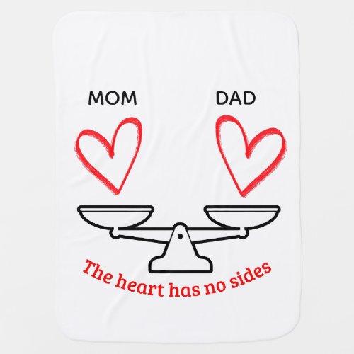 Custom "The Heart Has No Sides" Baby Blanket - Nur