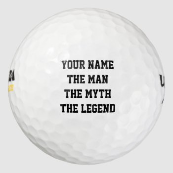 Custom The Man The Myth The Legend Golf Balls by logotees at Zazzle