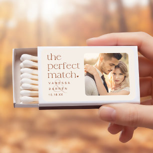 Custom The Perfect Match Photo Wedding Favor