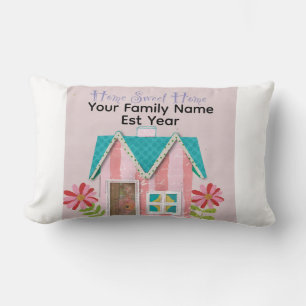 Custom The Signature Whimsy (Pink & Teal)  Lumbar Pillow