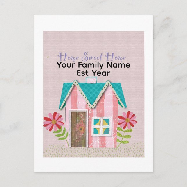 Custom The Signature Whimsy (Pink & Teal) Postcard (Front)
