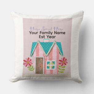 Custom The Signature Whimsy (Pink & Teal)  Throw Pillow