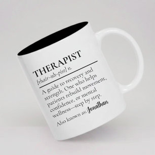 Custom Therapist Definition Health Professional  Two-Tone Coffee Mug