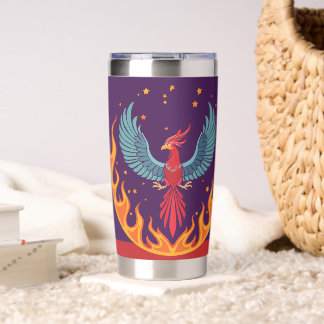 Custom Thermal Tumbler Pheonix and Flame