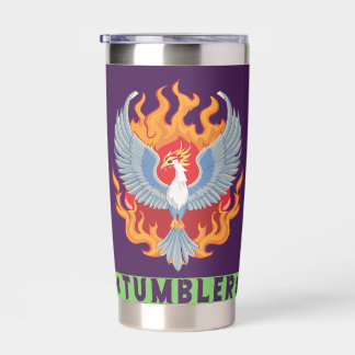 Custom Thermal Tumbler Pheonix and Flame