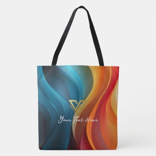 Custom  Thermal Waves Personalized Tote
