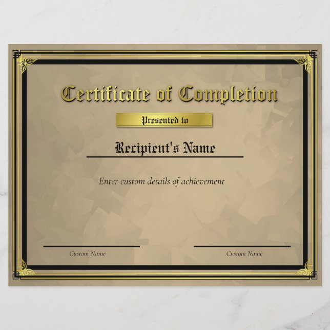 Custom Thin Blue Line Flag Certificate (Front)