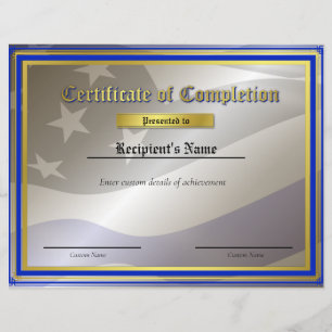 Custom Thin Blue Line Flag Certificate