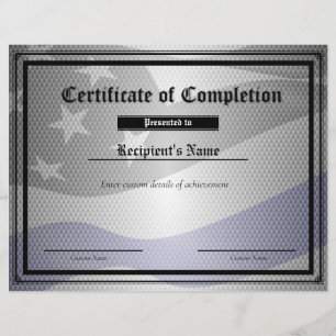 Custom Thin Blue Line Flag Certificate