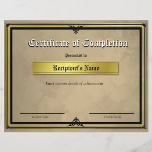 Custom Thin Blue Line Flag Certificate