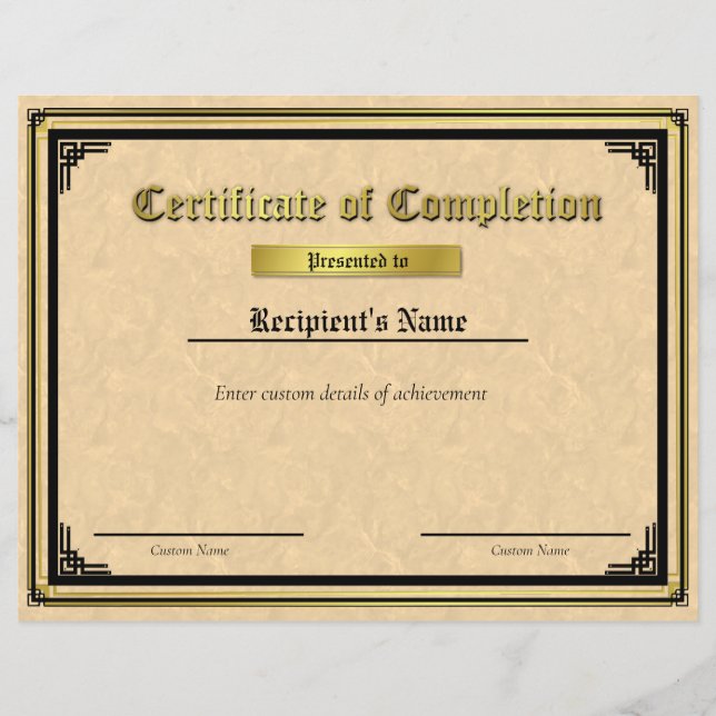 Custom Thin Blue Line Flag Certificate (Front)