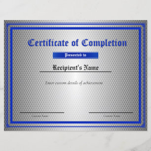 Custom Thin Blue Line Flag Certificate