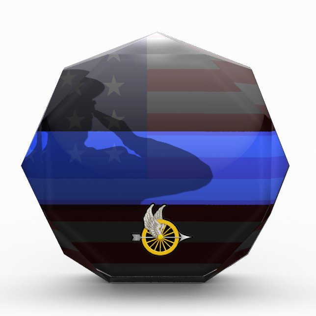 Custom Thin Blue Line Plaque (Front)