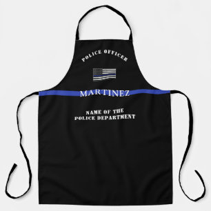 Custom Thin Blue Line Police Officer Appreciation Apron
