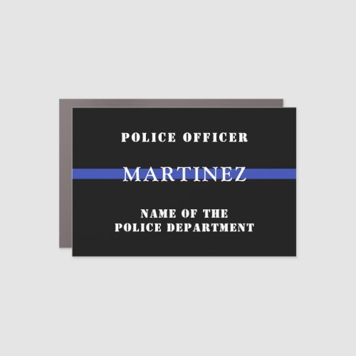 Custom Thin Blue Line Police Officer Appreciation Car Magnet