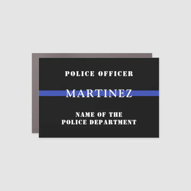 Custom Thin Blue Line Police Officer Appreciation Car Magnet | Zazzle