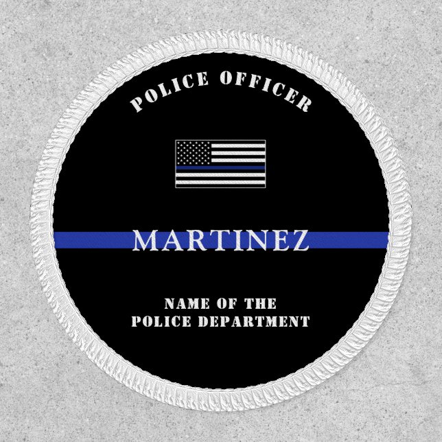 Custom Thin Blue Line Police Officer Appreciation Patch (Front)
