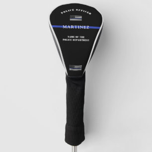 Custom Thin Blue Line Police Officer Flag Golf Head Cover