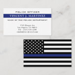 Custom Thin Blue Line Police Officer Police Dept Business Card