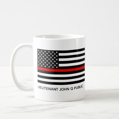 Custom Thin Red Line American Flag Coffee Mug