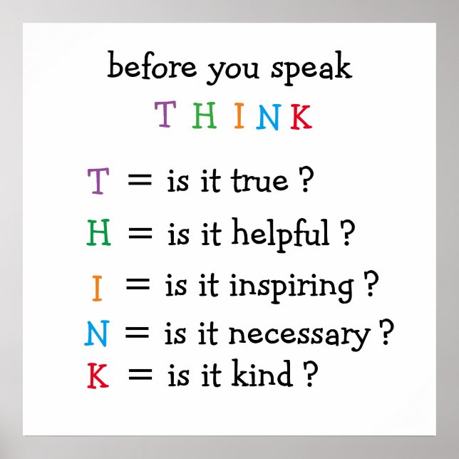 Custom THINK Poster Print (Front)