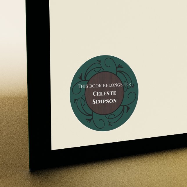 Custom This Book Belongs to | Gothic Inspired Classic Round Sticker (Creator Uploaded)