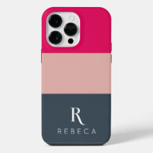 Custom Three Color Block Blush Pink Raspberry Grey