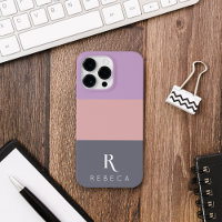 Custom Three Color Block Lila Orange Gray Pastel