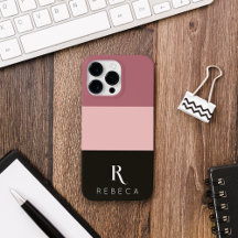 Custom Three Color Block Rose Gold Blush Black